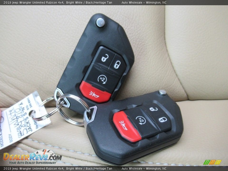 2019 Jeep Wrangler Unlimited Rubicon 4x4 Bright White / Black/Heritage Tan Photo #20