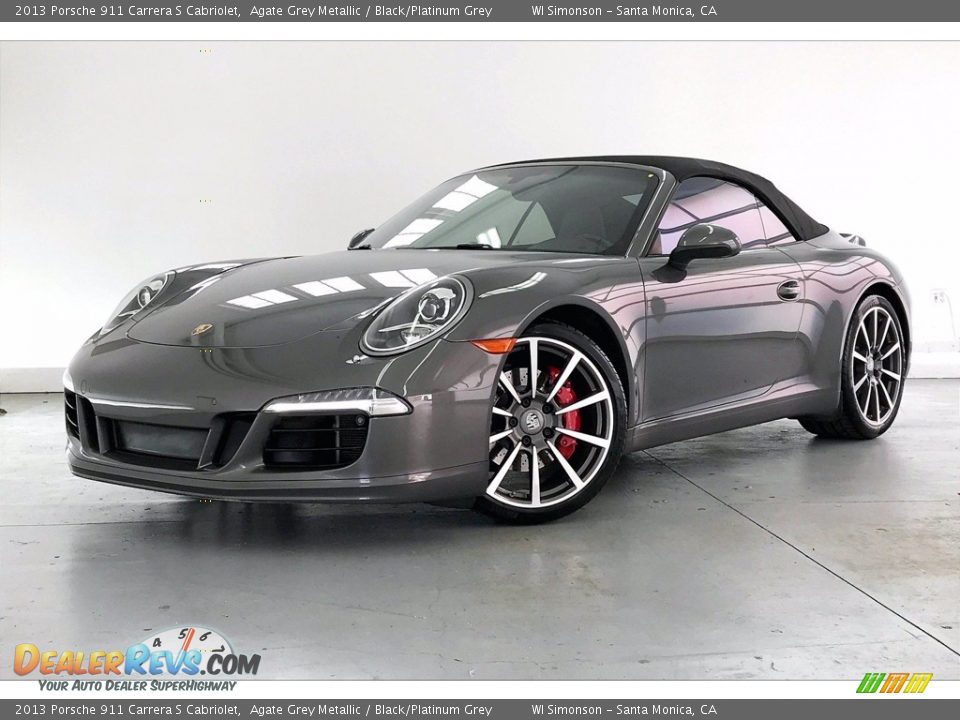 2013 Porsche 911 Carrera S Cabriolet Agate Grey Metallic / Black/Platinum Grey Photo #12