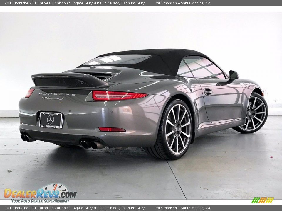 2013 Porsche 911 Carrera S Cabriolet Agate Grey Metallic / Black/Platinum Grey Photo #13