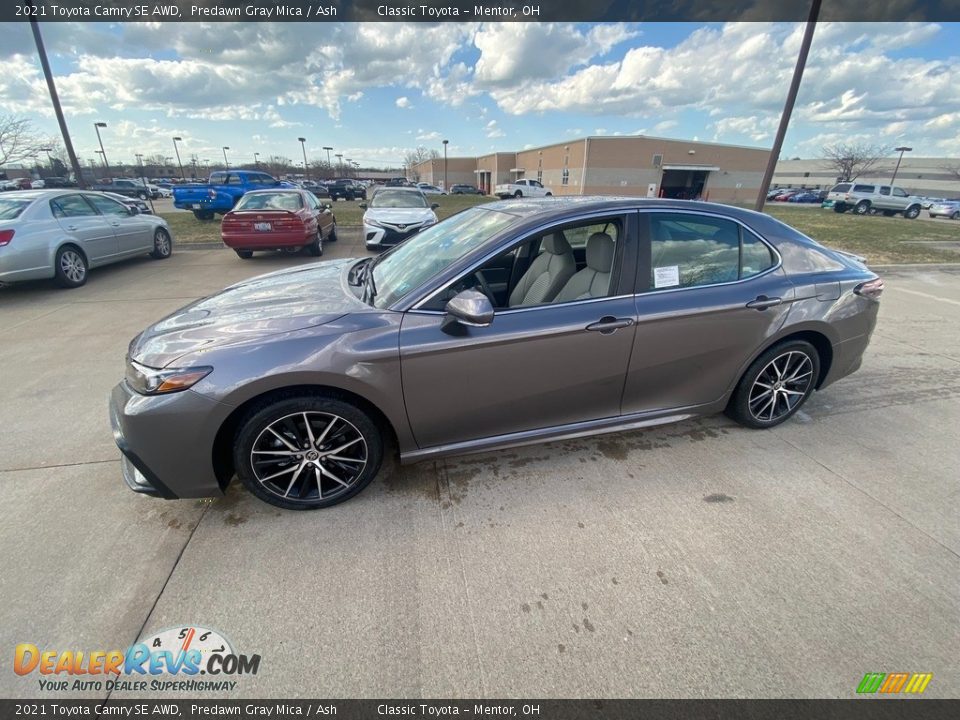 2021 Toyota Camry SE AWD Predawn Gray Mica / Ash Photo #1