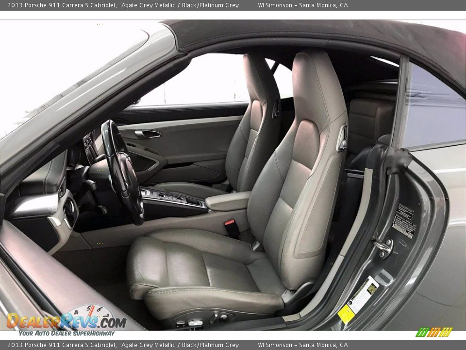 2013 Porsche 911 Carrera S Cabriolet Agate Grey Metallic / Black/Platinum Grey Photo #18