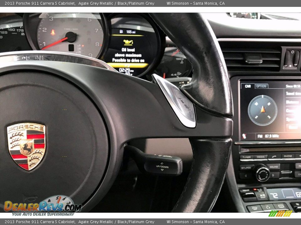 2013 Porsche 911 Carrera S Cabriolet Agate Grey Metallic / Black/Platinum Grey Photo #22