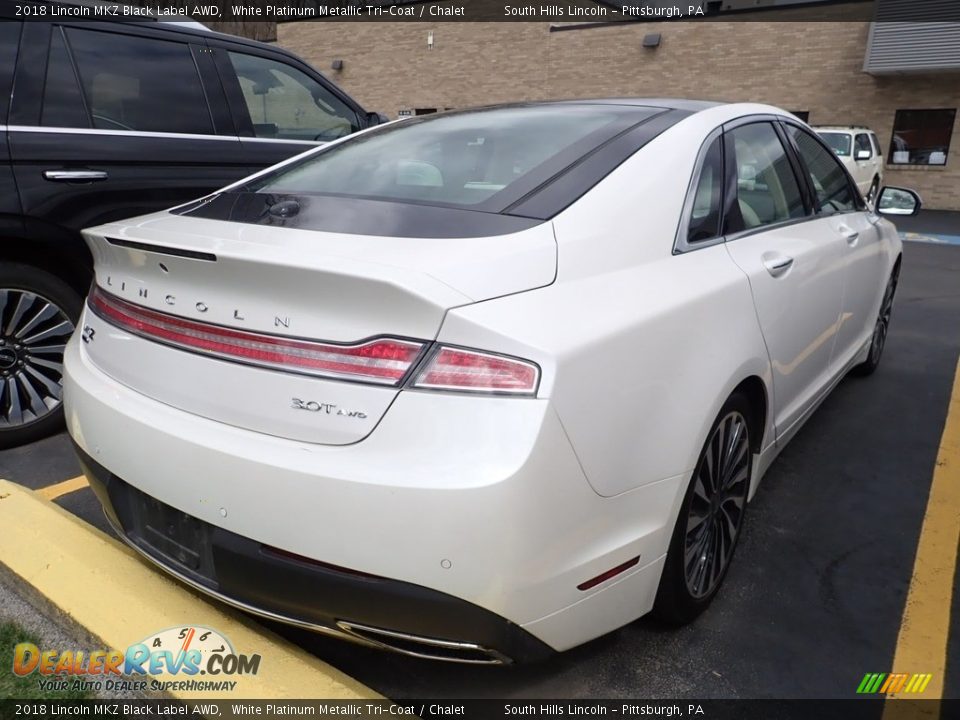 2018 Lincoln MKZ Black Label AWD White Platinum Metallic Tri-Coat / Chalet Photo #4