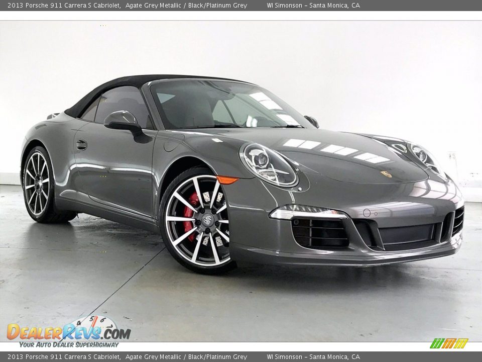 2013 Porsche 911 Carrera S Cabriolet Agate Grey Metallic / Black/Platinum Grey Photo #34