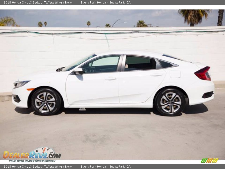 2018 Honda Civic LX Sedan Taffeta White / Ivory Photo #10