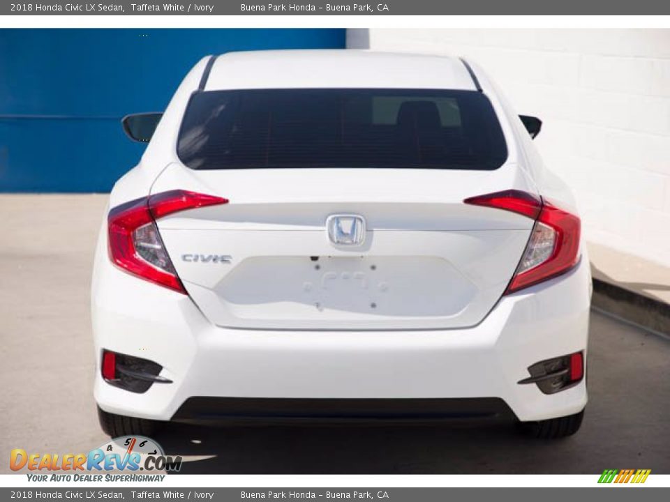 2018 Honda Civic LX Sedan Taffeta White / Ivory Photo #11