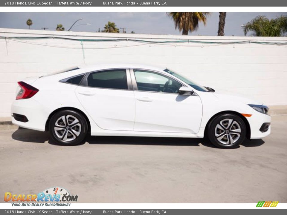 2018 Honda Civic LX Sedan Taffeta White / Ivory Photo #14