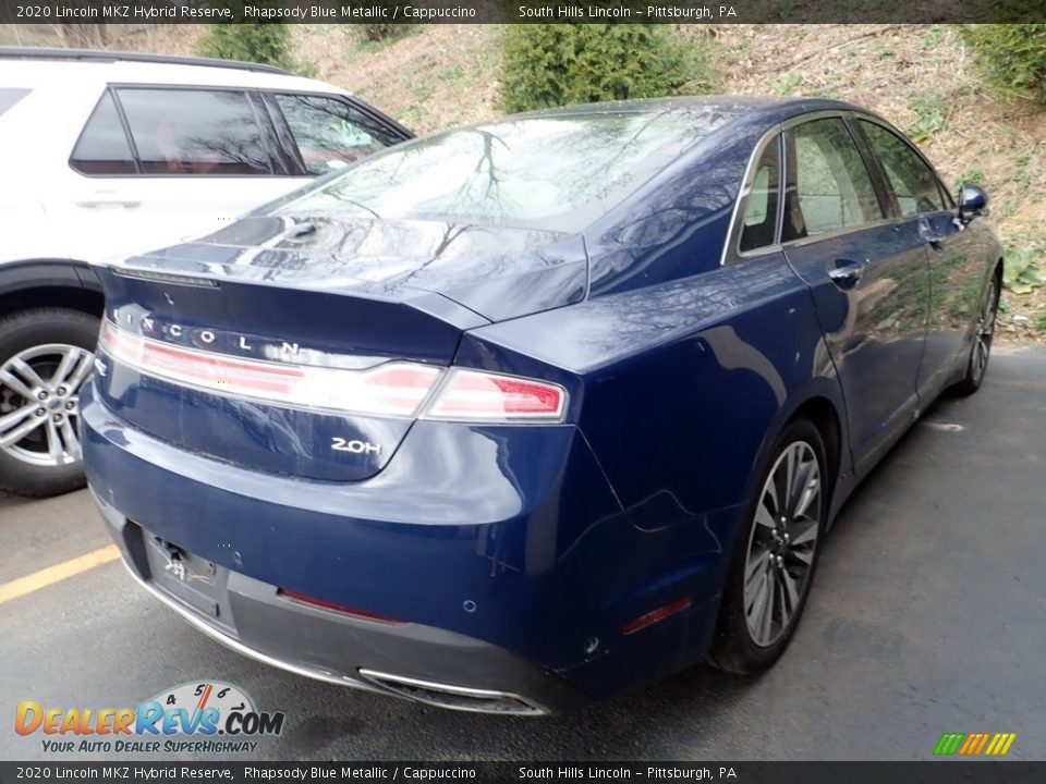 2020 Lincoln MKZ Hybrid Reserve Rhapsody Blue Metallic / Cappuccino Photo #4