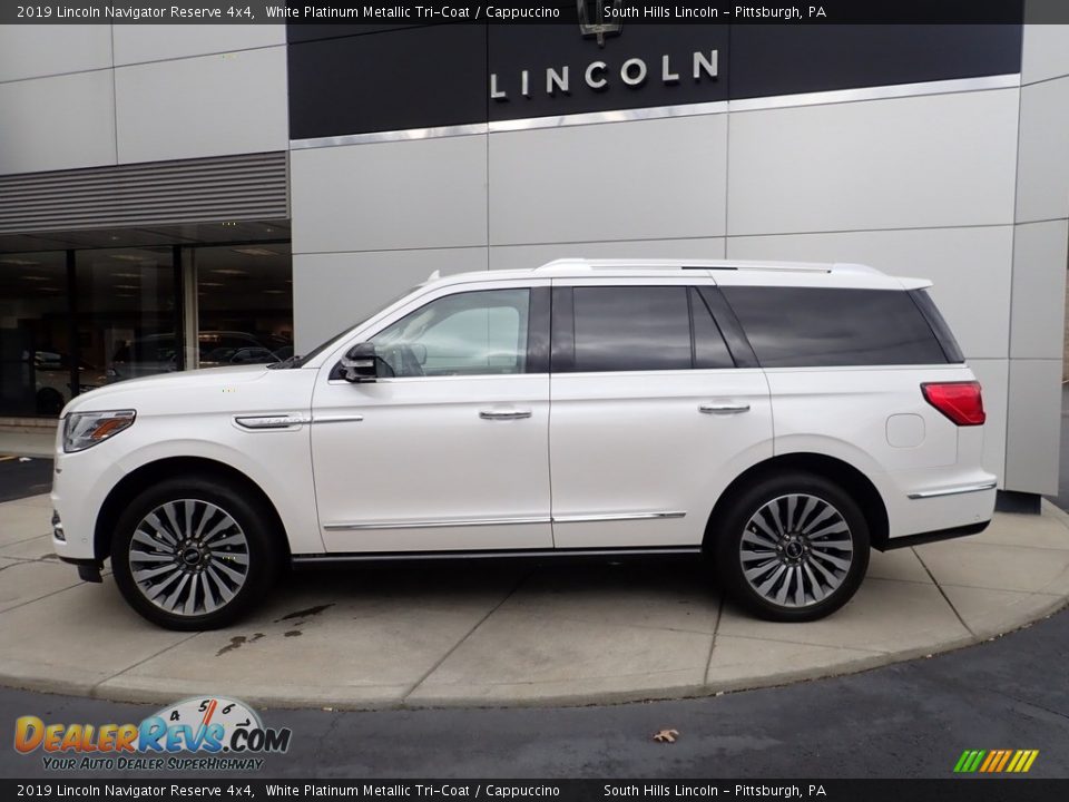 White Platinum Metallic Tri-Coat 2019 Lincoln Navigator Reserve 4x4 Photo #2