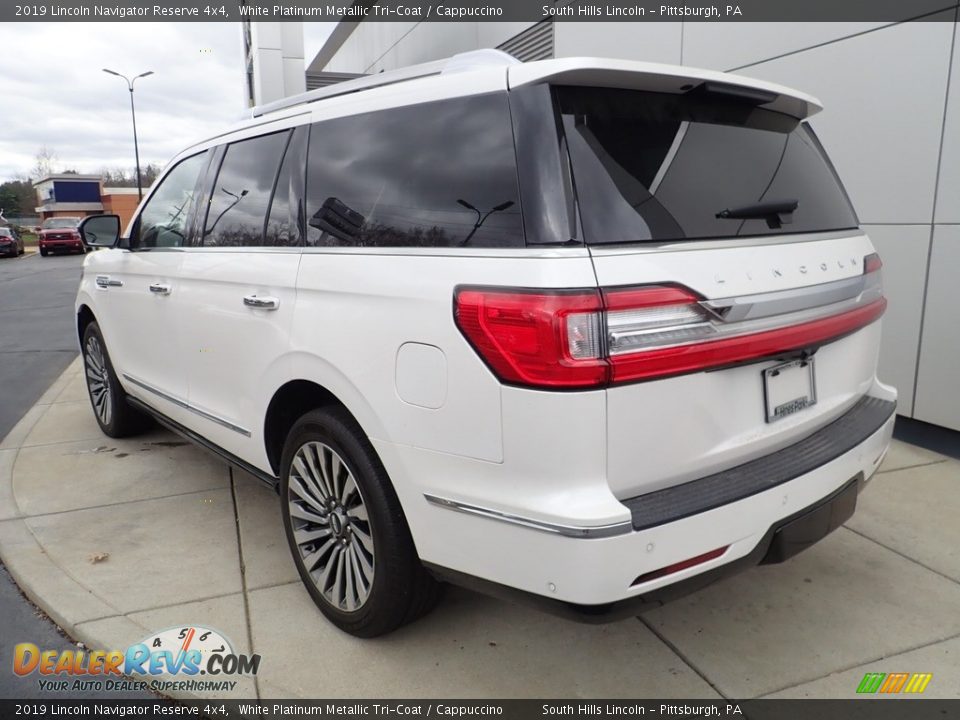 2019 Lincoln Navigator Reserve 4x4 White Platinum Metallic Tri-Coat / Cappuccino Photo #3