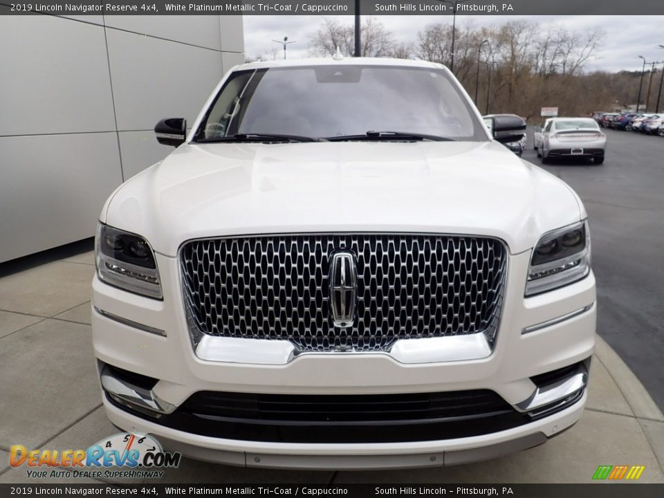 2019 Lincoln Navigator Reserve 4x4 White Platinum Metallic Tri-Coat / Cappuccino Photo #9