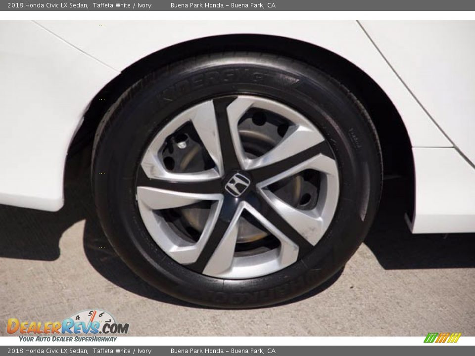 2018 Honda Civic LX Sedan Taffeta White / Ivory Photo #35