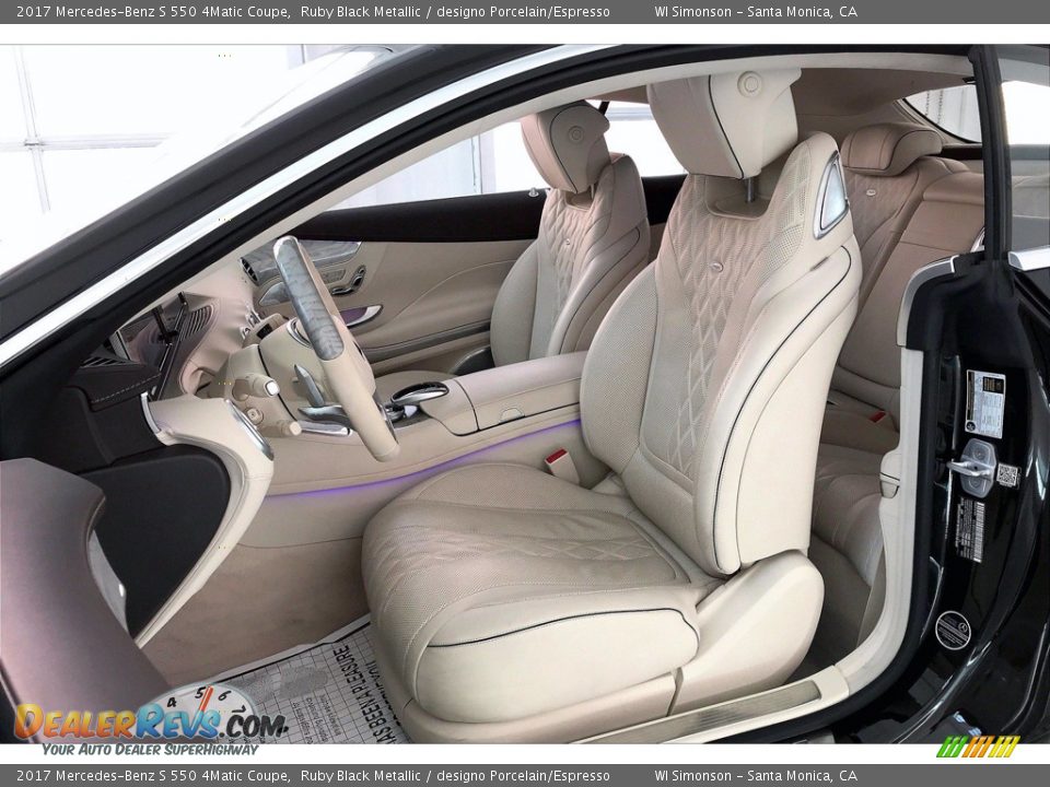 Front Seat of 2017 Mercedes-Benz S 550 4Matic Coupe Photo #18