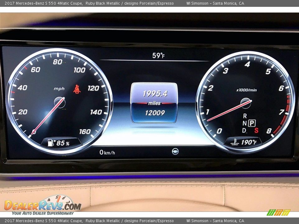 2017 Mercedes-Benz S 550 4Matic Coupe Gauges Photo #23