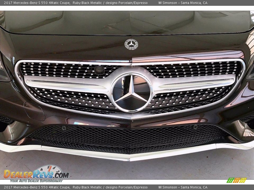 2017 Mercedes-Benz S 550 4Matic Coupe Ruby Black Metallic / designo Porcelain/Espresso Photo #30