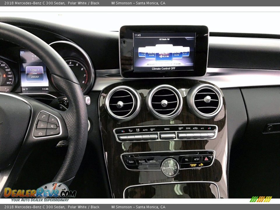 2018 Mercedes-Benz C 300 Sedan Polar White / Black Photo #5