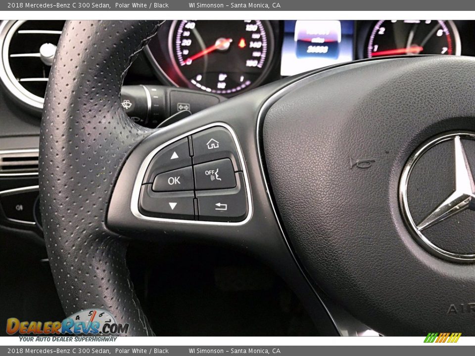 2018 Mercedes-Benz C 300 Sedan Polar White / Black Photo #21