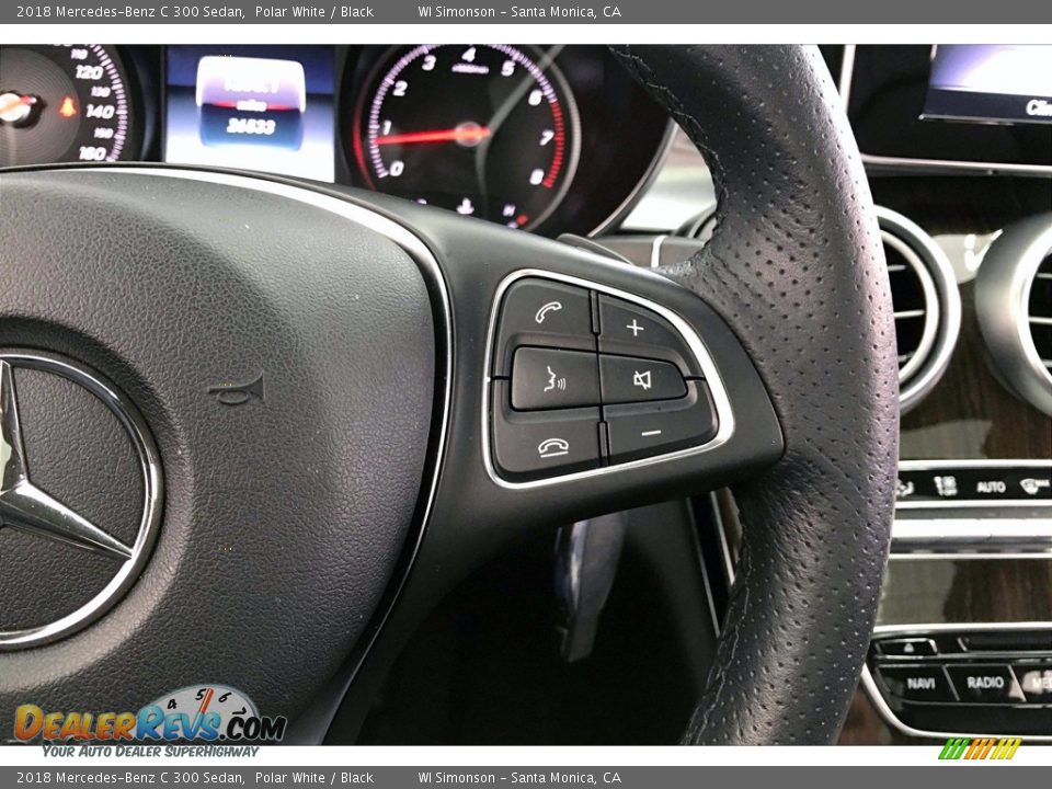 2018 Mercedes-Benz C 300 Sedan Polar White / Black Photo #22