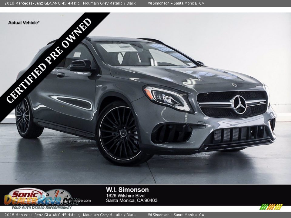 2018 Mercedes-Benz GLA AMG 45 4Matic Mountain Grey Metallic / Black Photo #1