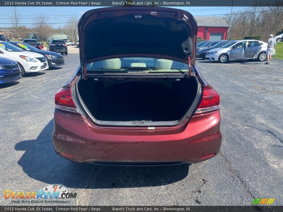2013 Honda Civic EX Sedan Crimson Red Pearl / Beige Photo #9