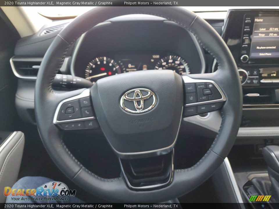 2020 Toyota Highlander XLE Magnetic Gray Metallic / Graphite Photo #14