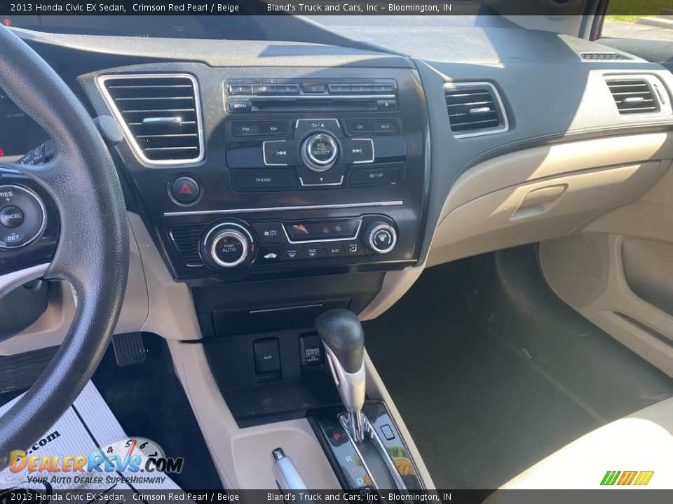 2013 Honda Civic EX Sedan Crimson Red Pearl / Beige Photo #24