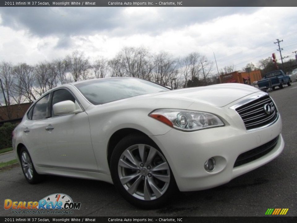 2011 Infiniti M 37 Sedan Moonlight White / Wheat Photo #1