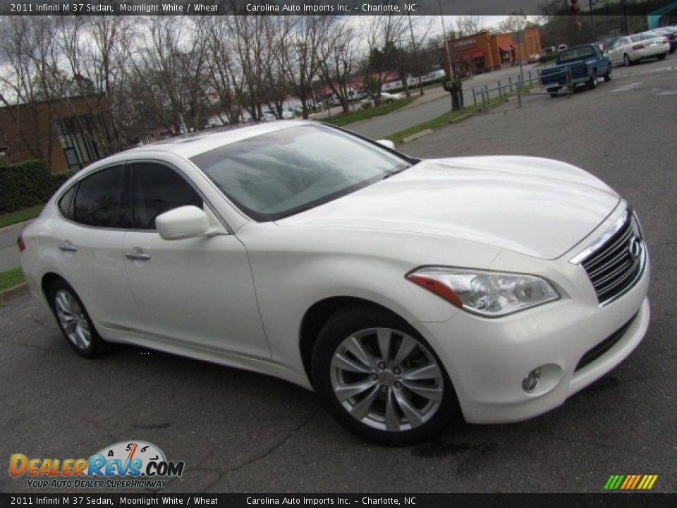 2011 Infiniti M 37 Sedan Moonlight White / Wheat Photo #3