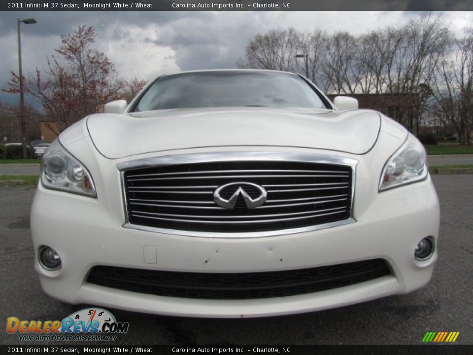 2011 Infiniti M 37 Sedan Moonlight White / Wheat Photo #4