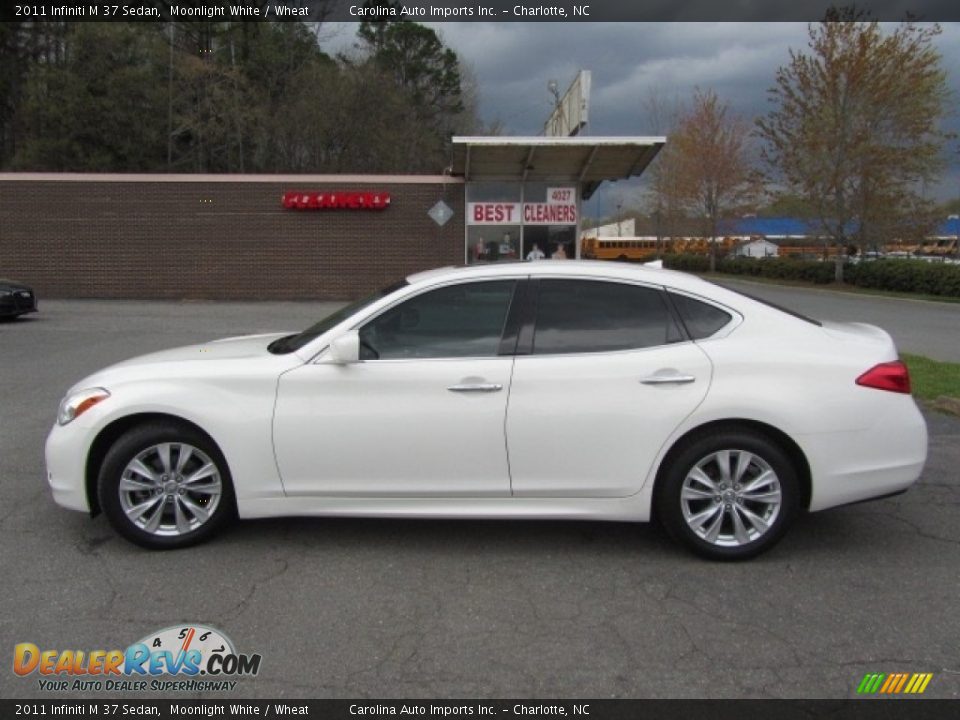 2011 Infiniti M 37 Sedan Moonlight White / Wheat Photo #7