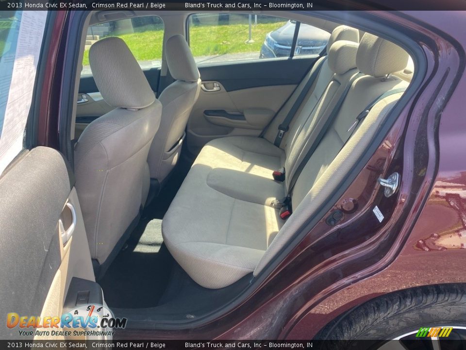 2013 Honda Civic EX Sedan Crimson Red Pearl / Beige Photo #32