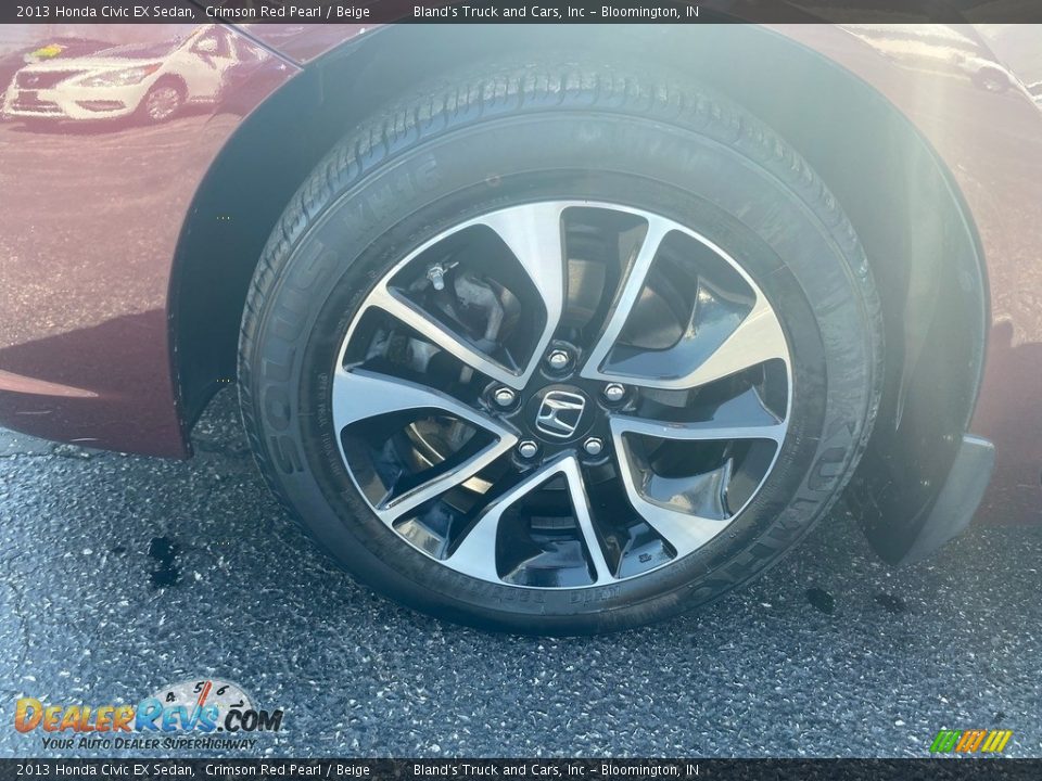 2013 Honda Civic EX Sedan Crimson Red Pearl / Beige Photo #33