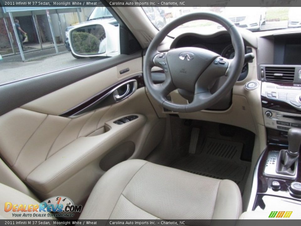 2011 Infiniti M 37 Sedan Moonlight White / Wheat Photo #12