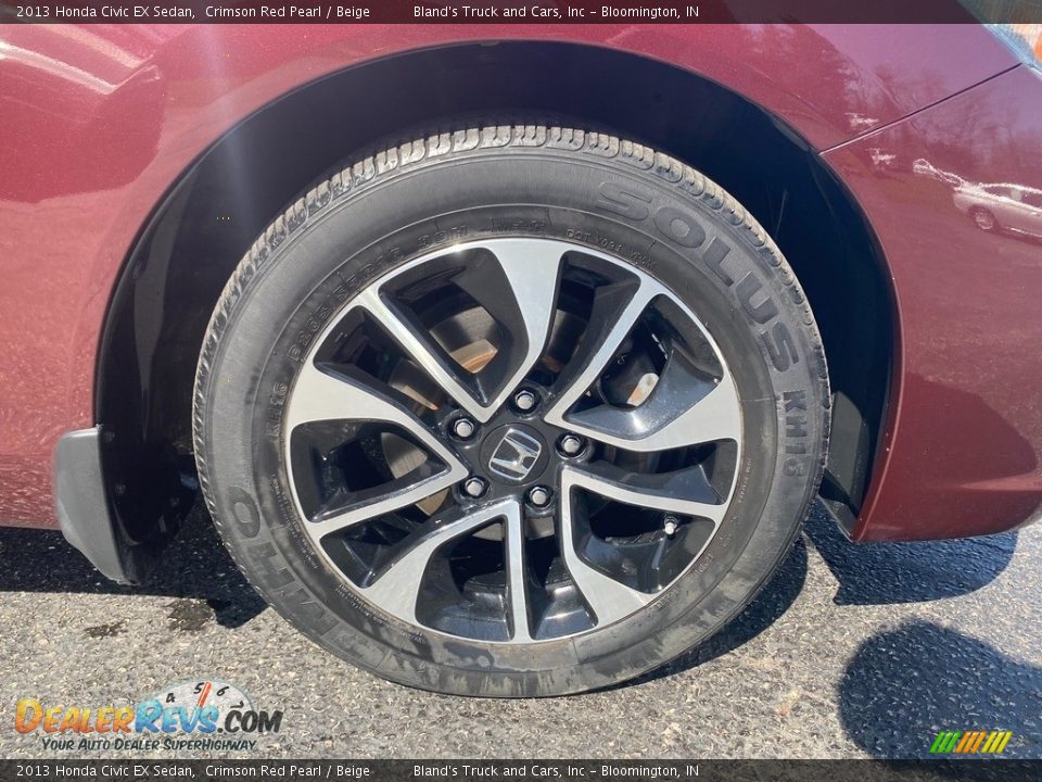 2013 Honda Civic EX Sedan Crimson Red Pearl / Beige Photo #34