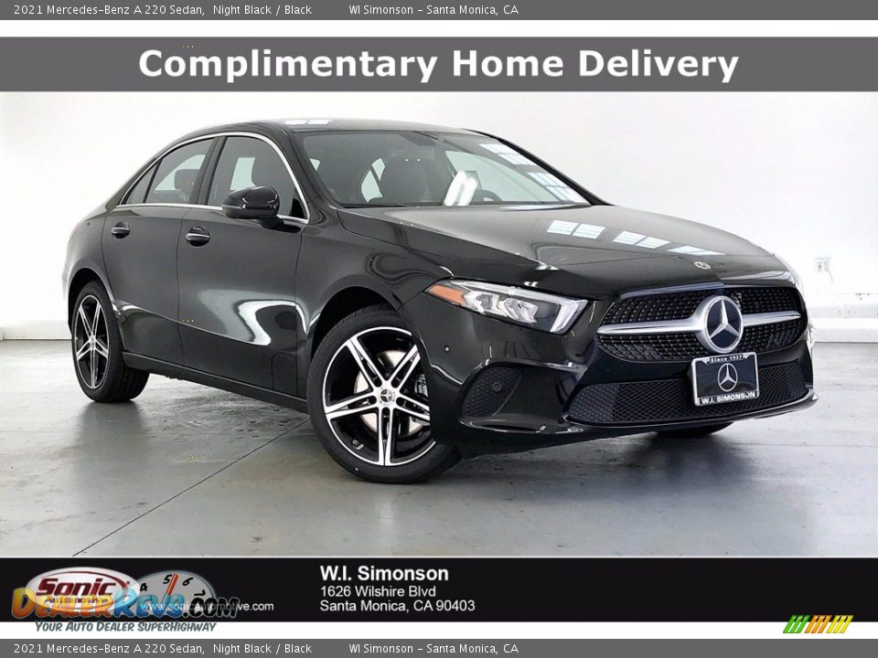 2021 Mercedes-Benz A 220 Sedan Night Black / Black Photo #1