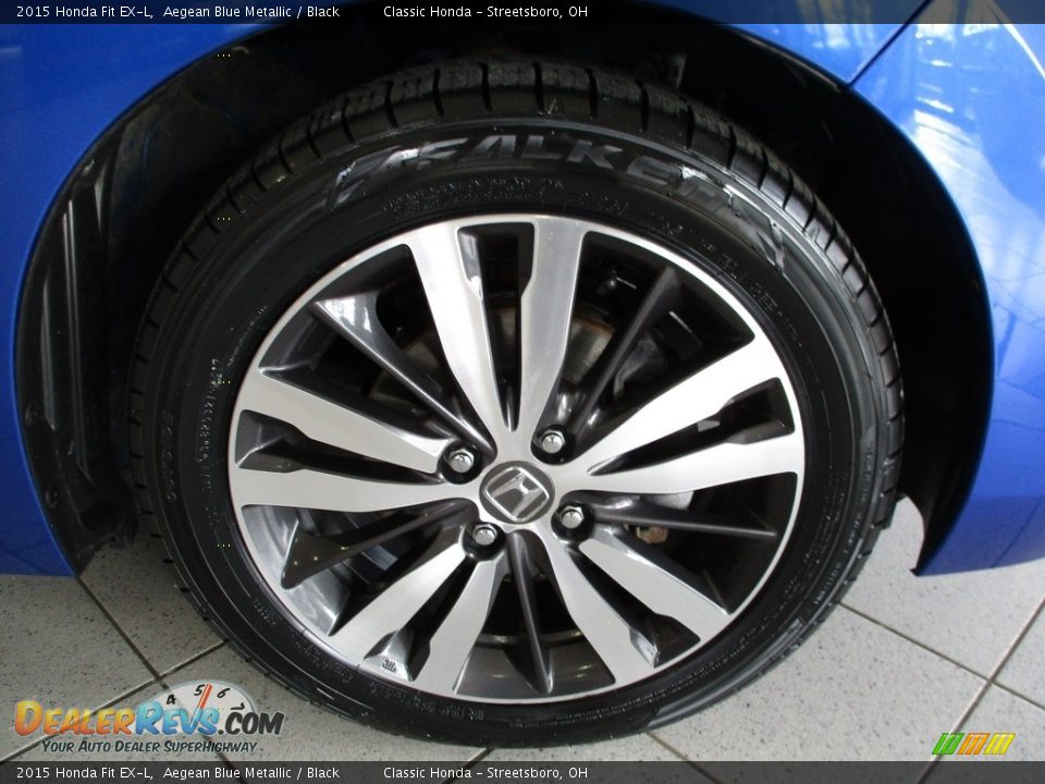 2015 Honda Fit EX-L Aegean Blue Metallic / Black Photo #5
