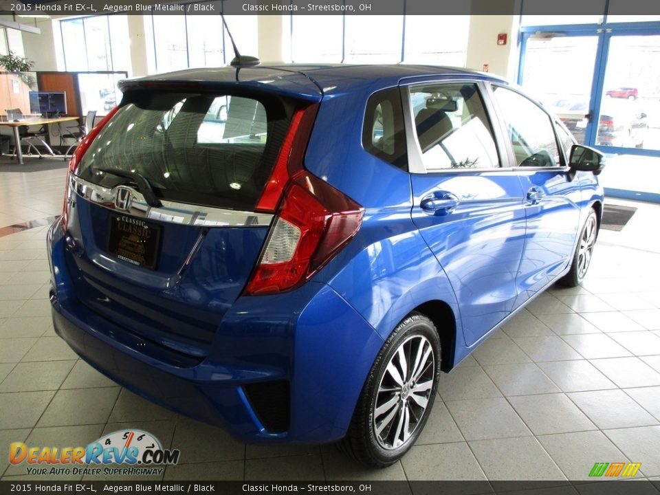 2015 Honda Fit EX-L Aegean Blue Metallic / Black Photo #7