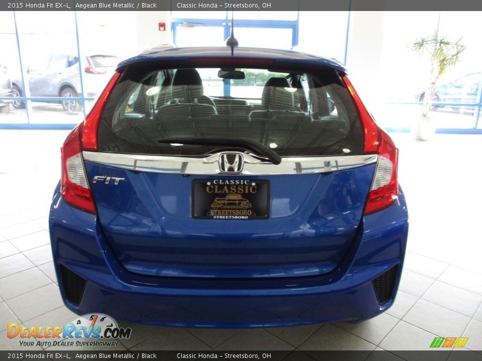 2015 Honda Fit EX-L Aegean Blue Metallic / Black Photo #8