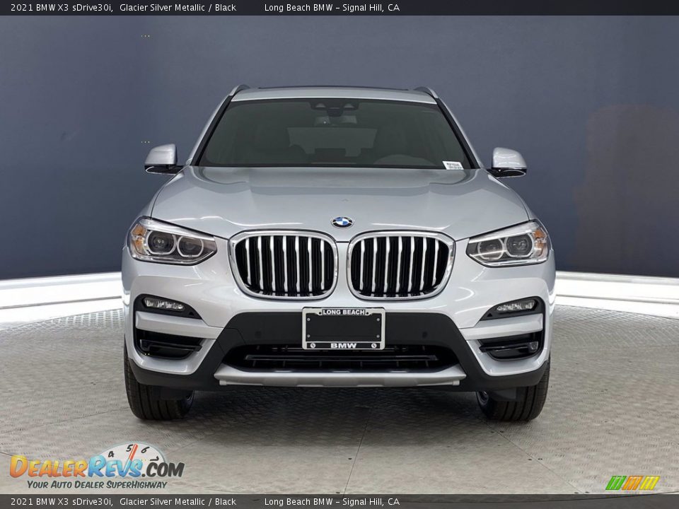 2021 BMW X3 sDrive30i Glacier Silver Metallic / Black Photo #2