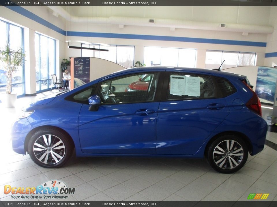 2015 Honda Fit EX-L Aegean Blue Metallic / Black Photo #10