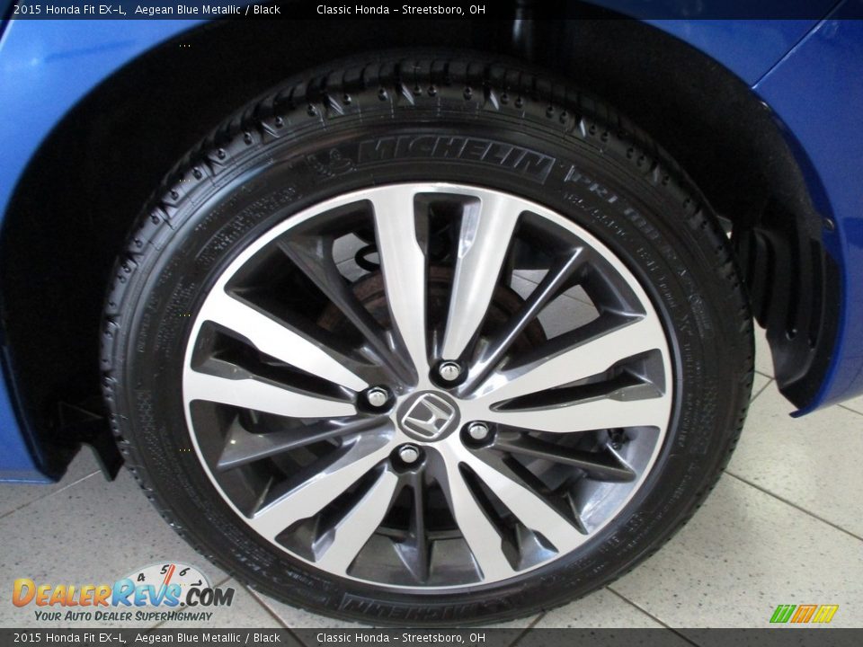 2015 Honda Fit EX-L Aegean Blue Metallic / Black Photo #11