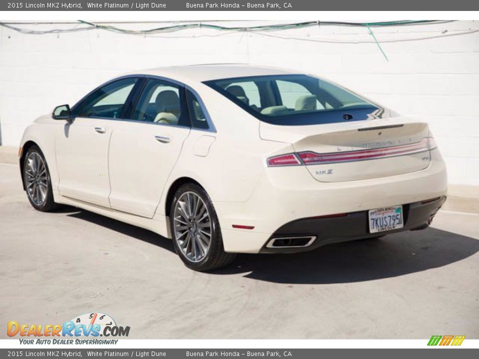 2015 Lincoln MKZ Hybrid White Platinum / Light Dune Photo #2