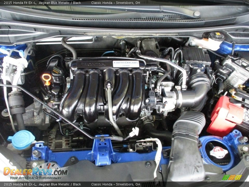 2015 Honda Fit EX-L Aegean Blue Metallic / Black Photo #13
