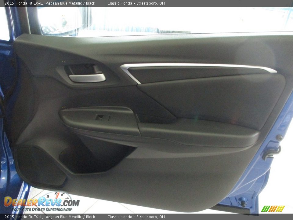 2015 Honda Fit EX-L Aegean Blue Metallic / Black Photo #14