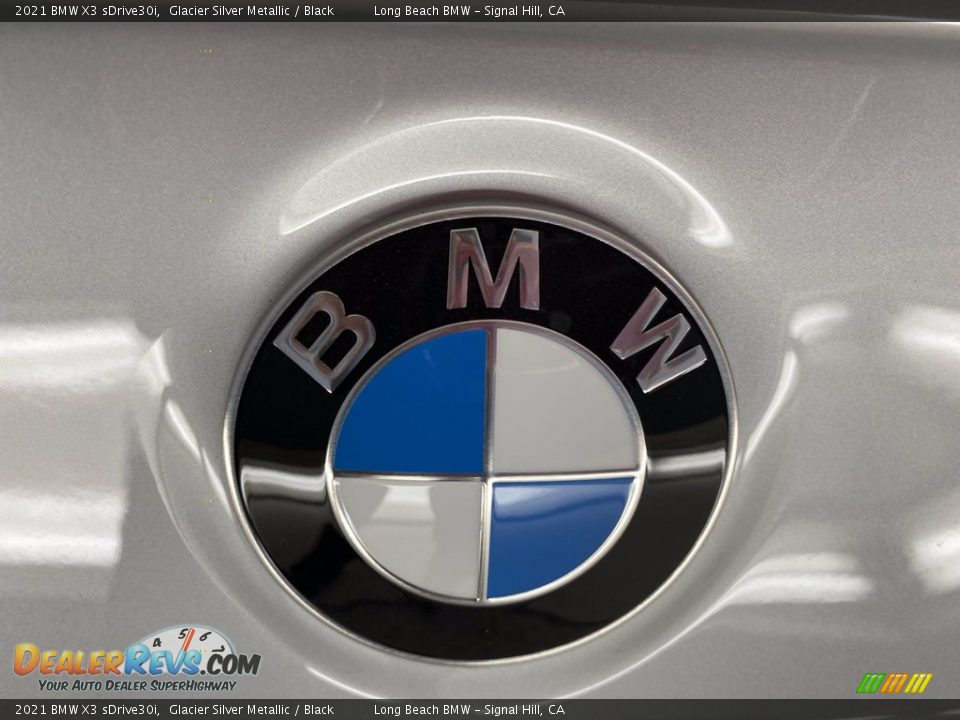 2021 BMW X3 sDrive30i Glacier Silver Metallic / Black Photo #7