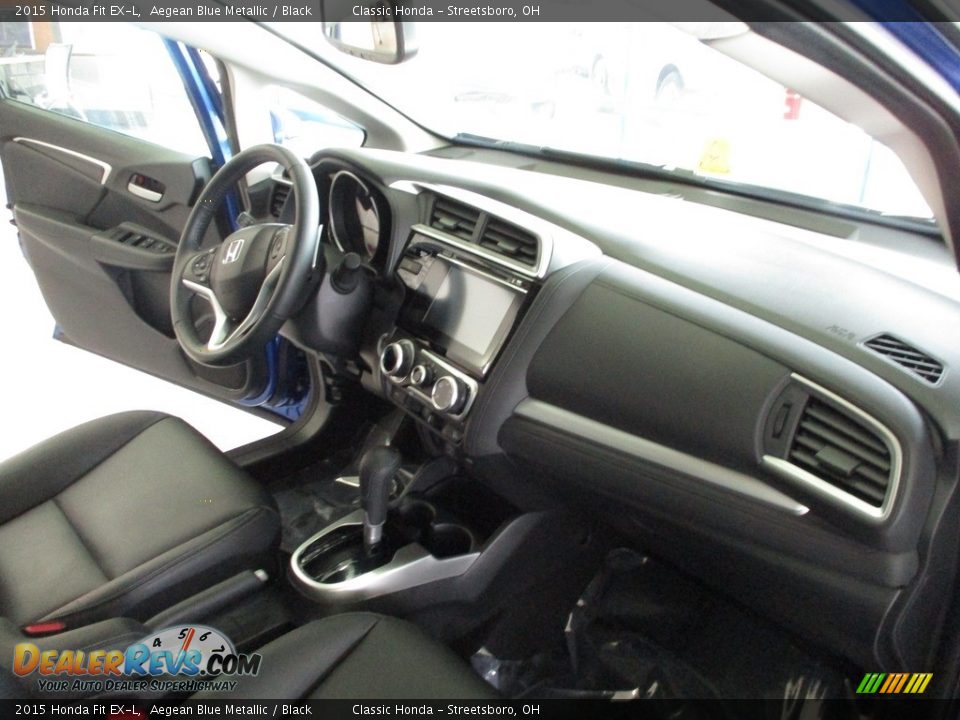 2015 Honda Fit EX-L Aegean Blue Metallic / Black Photo #15