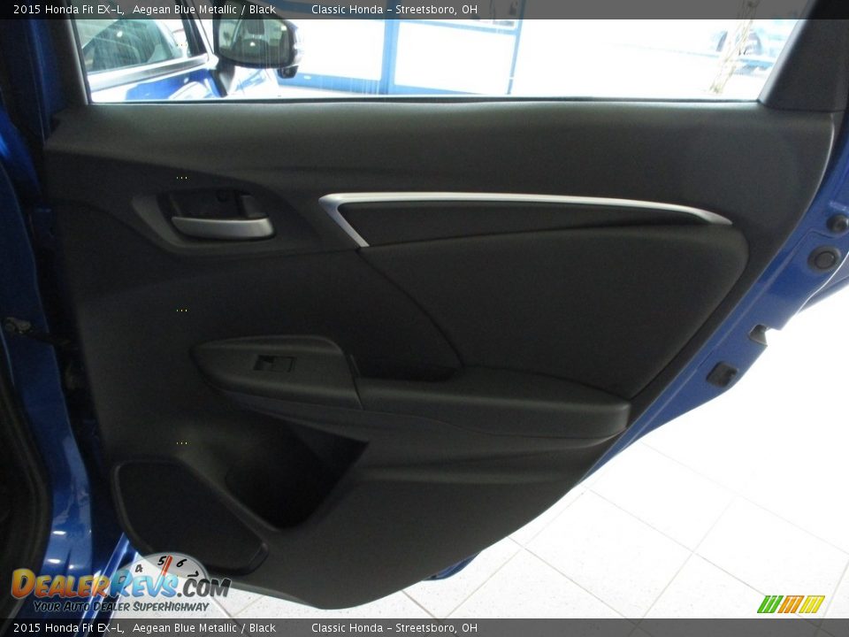 2015 Honda Fit EX-L Aegean Blue Metallic / Black Photo #18
