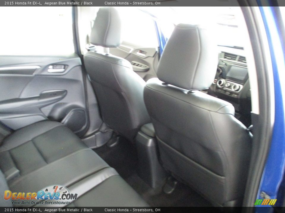 2015 Honda Fit EX-L Aegean Blue Metallic / Black Photo #19