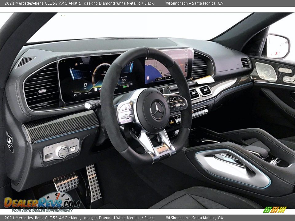 2021 Mercedes-Benz GLE 53 AMG 4Matic designo Diamond White Metallic / Black Photo #4
