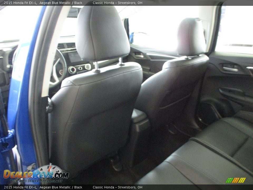 2015 Honda Fit EX-L Aegean Blue Metallic / Black Photo #24